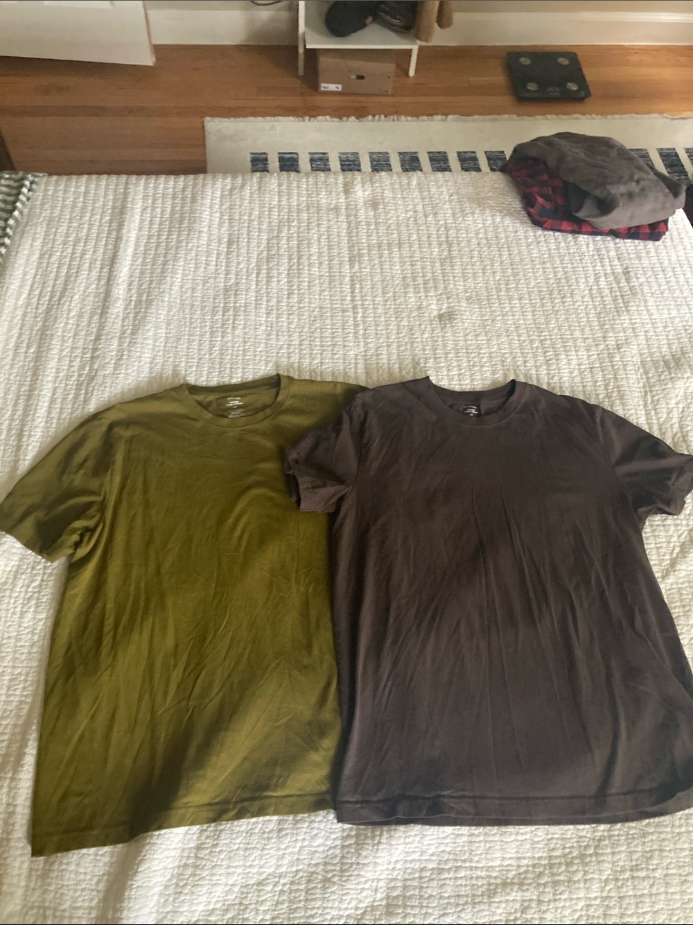 George Olive Green & Dark Brown Short Sleeve Crewneck Tee - Pack of 2